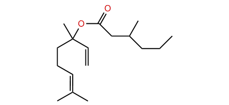 3,7-Dimethyl-1,6-octadien-3-yl 3-methylhexanoate